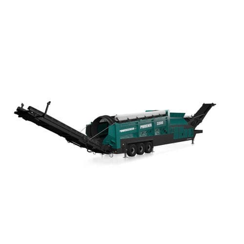 Crible vibrant - Phoenix 3300 - Powerscreen - à tambour / pour produits en vrac
