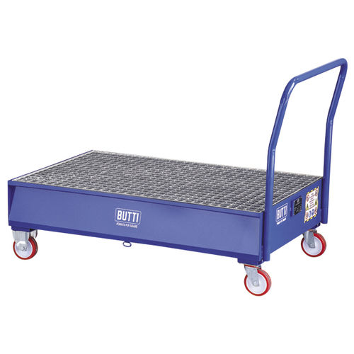 Bac de rétention 2 fûts - 822ER - BUTTI - en acier / mobile / avec grille galvanisée