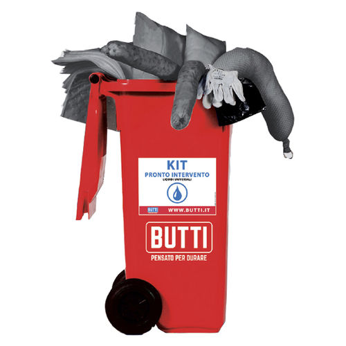 Kit d'urgence anti-pollution chimique - 909KL120 - BUTTI - anti-pollution d'hydrocarbures / antipollution universel