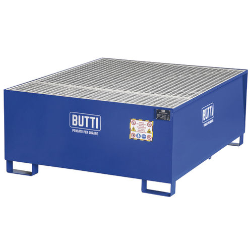 Bac de rétention pour conteneur IBC - 826STQ - BUTTI - en acier / avec grille galvanisée