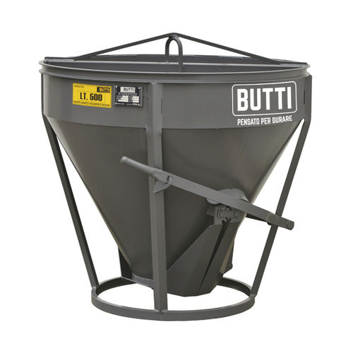 Benne à béton conique - 207U - BUTTI - à fond ouvrant / à déchargement central