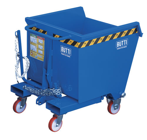 Benne basculante en métal - 748R - BUTTI - en acier / pour déchets / pour chariot élévateur