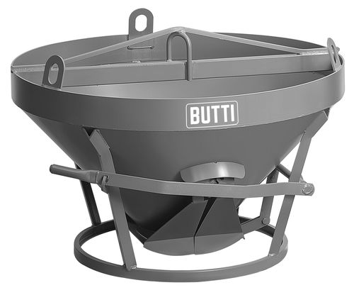 Benne à béton conique - 201S, 201SF, 202S, 202SF, 203S, 203SF - BUTTI - à fond ouvrant / pour chariot élévateur