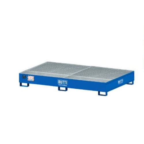 Palette de rétention pour fûts - 8070V2C - BUTTI - en métal / avec grille galvanisée