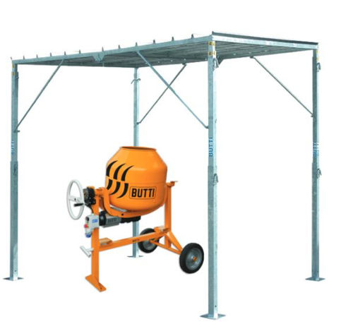 Abri de stockage pour bétonnière - 482 - BUTTI - structure en acier galvanisé / industriel