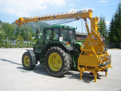 Câble-mât pour débardage en montée - K301T - Koller Forsttechnik - monté sur tracteur