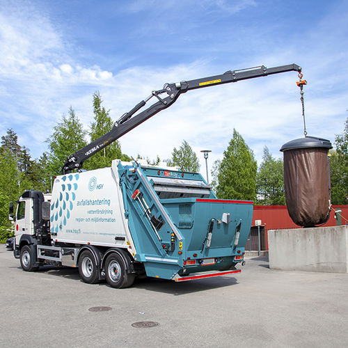 Grue montée sur camion - 12 CITY series  - Kesla Oyj - à flèche / de levage / avec contrôle de stabilité