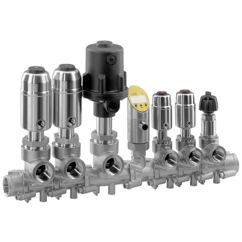 Vanne modulable - 553 - GEMÜ Gebrüder Müller Apparatebau GmbH & Co. KG - à soupape / manuelle / pneumatique