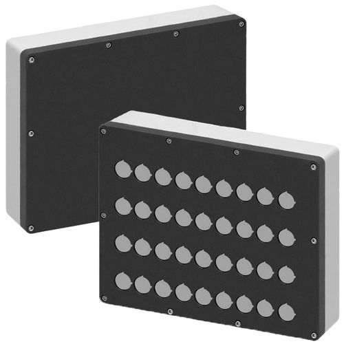 Boîtier pour bouton poussoir - New Elfin - mural / rectangulaire / en aluminium