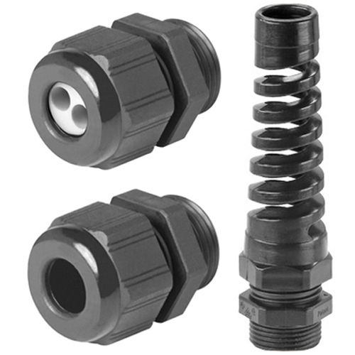 Presse-étoupe en plastique - New Elfin - avec protecteur spiral flex / double