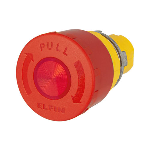Bouton poussoir d'arrêt d'urgence - 020PTFALR - New Elfin - coup de poing / IK 03 / IP66