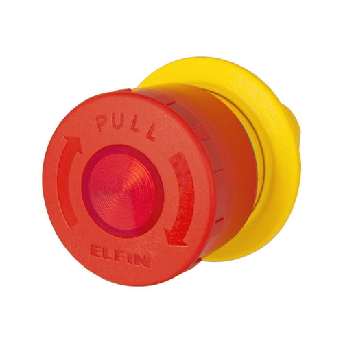 Bouton poussoir d'arrêt d'urgence - 020PTFALR4 - New Elfin - coup de poing / IK 03 / IP66