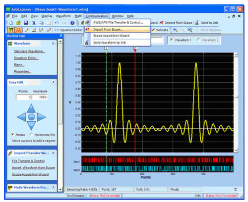 Logiciel d'interface - ArbExpress - Tektronix - de traitement de signal