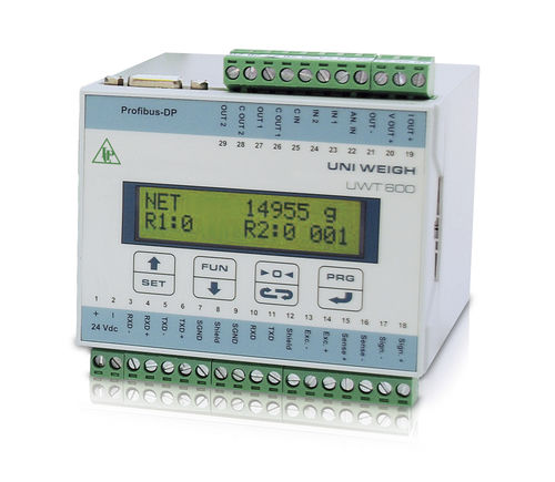 Transmetteur de pesage à sortie analogique - UWT 600 - Pavone sistemi - Modbus RTU / monté sur rail DIN