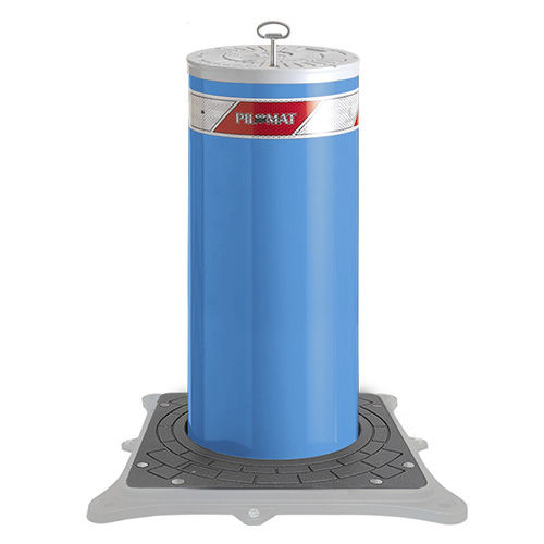 Borne escamotable semi-automatique - 275/P 600SA - PILOMAT - pneumatique / en acier inoxydable / pour zones piétonnes