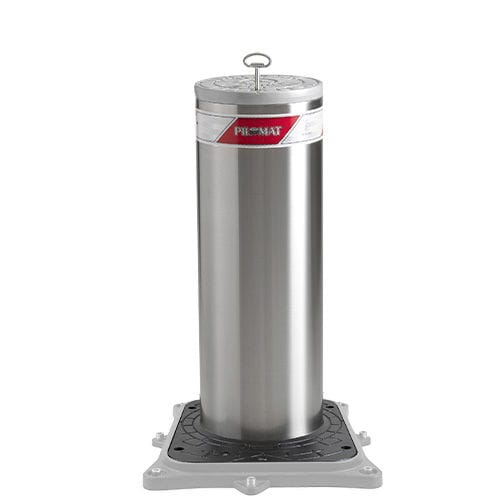 Borne escamotable semi-automatique - 220/P 600SA - PILOMAT - pneumatique / pour zones piétonnes / en acier inoxydable