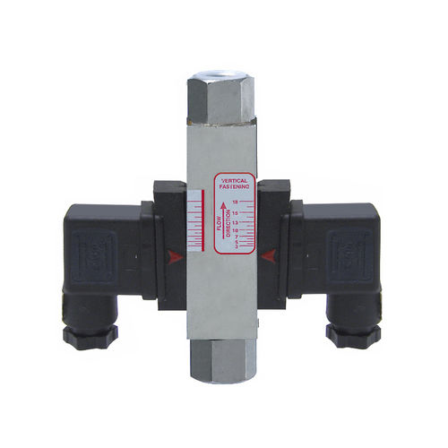 Contrôleur de débit à piston - IF2E series - ELETTROTEC s.r.l. - pour liquides / en laiton / vertical