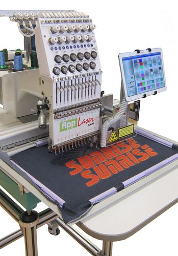 Machine à broder simple tête - APP laser - GMI - avec dispositif de découpe laser