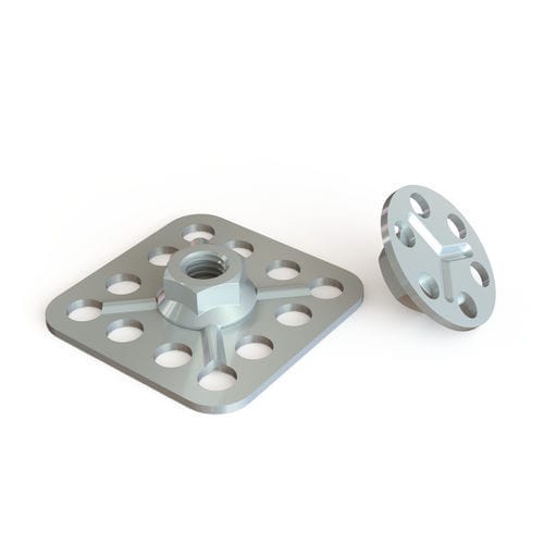 Raccord à plaque avec écrou - DFC series - Specialinsert s.r.l. - à coller / à mouler / en acier inoxydable