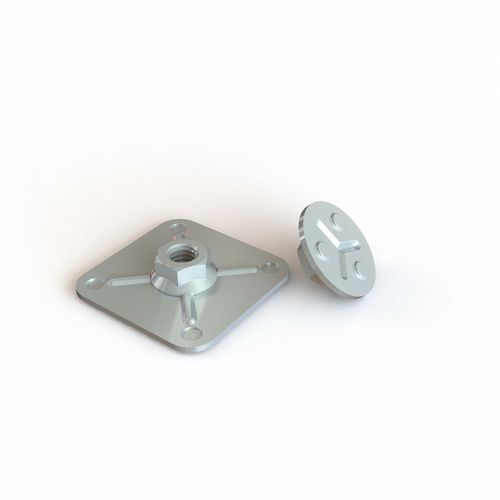 Raccord à plaque avec écrou - DFCY series - Specialinsert s.r.l. - à coller / à mouler / en acier inoxydable