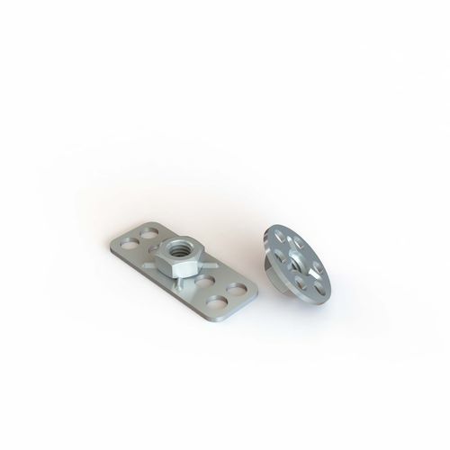 Raccord à plaque avec écrou - DRPY series - Specialinsert s.r.l. - à coller / à mouler / en acier inoxydable