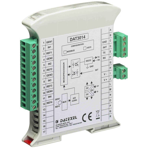 Module d'entrée analogique - DAT3014 - DATEXEL SRL - Modbus RTU / RS-485 / RS-232