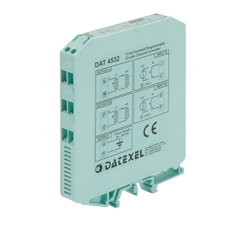 Convertisseur analogique - DAT4532-A - DATEXEL SRL - tension / courant / à 2 sorties analogiques / pour thermocouple