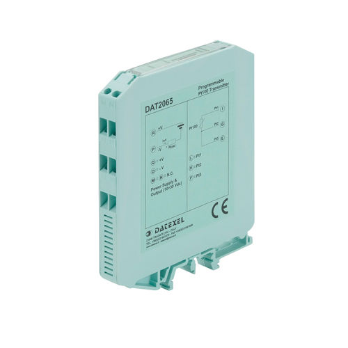 Transmetteur de température sur rail DIN - DAT2065 - DATEXEL SRL - RTD / Pt100 / sortie de courant