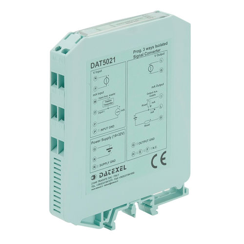 Convertisseur de signal - DAT5021 - DATEXEL SRL - tension / courant / à 1 entrée analogique / à 1 sortie analogique