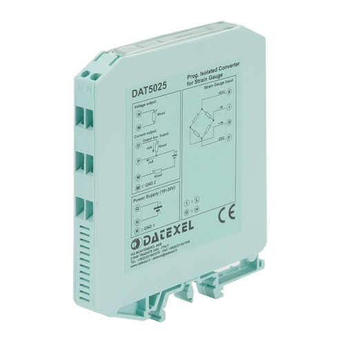 Convertisseur analogique - DAT5025 - DATEXEL SRL - à 1 sortie analogique / pour cellule de charge / sur rail DIN