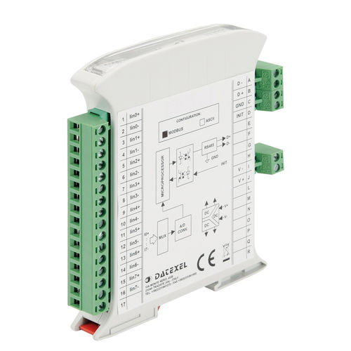 Module d'entrée analogique - DAT3017-I - DATEXEL SRL - Modbus RTU / RS-485 / RS-232