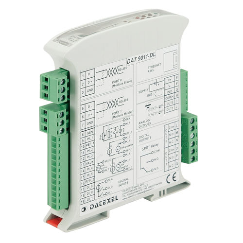 Module d'acquisition de données multicanaux - DAT9011 - DATEXEL SRL - sur rail DIN / numérique / Modbus RTU esclave