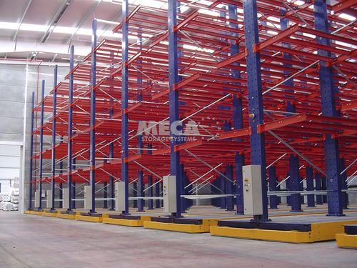 Rayonnage cantilever - MECA STORAGE SYSTEMS - mobile / pour charges longues