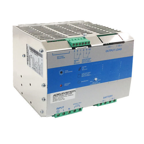 Chargeur de batterie à découpage - CB2420A - ADELSYSTEM - pour distribution électrique / pour contrôle d'accès / sur rail-DIN