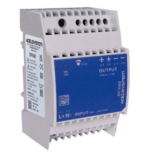 Alimentation électrique sur rail DIN - DFX60110 - ADELSYSTEM - DC/DC / AC/DC / à sortie simple
