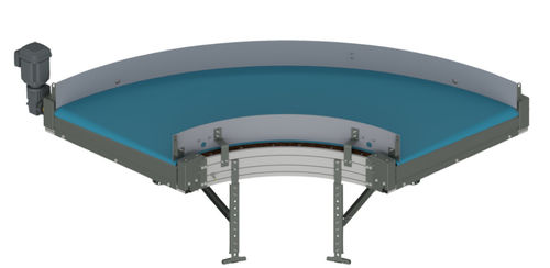 Convoyeur à bande - TS 1600-140 - Transnorm System GmbH - courbe / de transport / de bagages