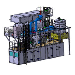 Four continu - ELMETHERM - tunnel / de polymérisation / à gaz