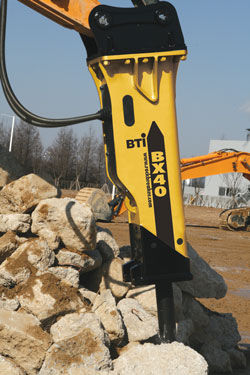 Marteau hydraulique - BX series - Breaker Technology, LTD. - pour pelle hydraulique / vertical