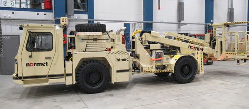 Nacelle télescopique montée sur camion - HIMEC MF 905 - Normet - électrique / pour tunnel / pour mine souterraine