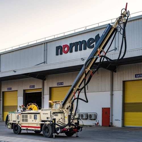 Pompe à béton mobile - SPRAYMEC 4100 - Normet - pour tunnel / souterraine / pour applications minières