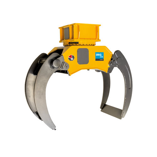 Pince de manutention et compactage pour excavatrice - IMG 2300 - INDECO - pour bois / pour équipement de manutention / pour véhicule sur chenille