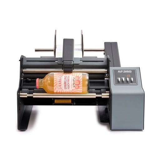 Applicateur d'étiquettes automatique - AP380 - Primera Technology - pour bouteilles / pour l'industrie agroalimentaire / d'étiquette roll-fed