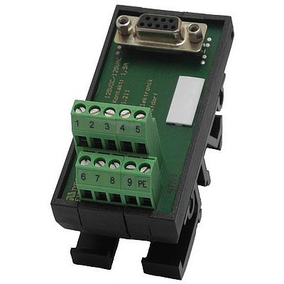 Module de transfert de données pour connecteur Sub-D - USV-S-9-B - KALEJA GmbH - avec bornier à vis / à montage sur rail DIN