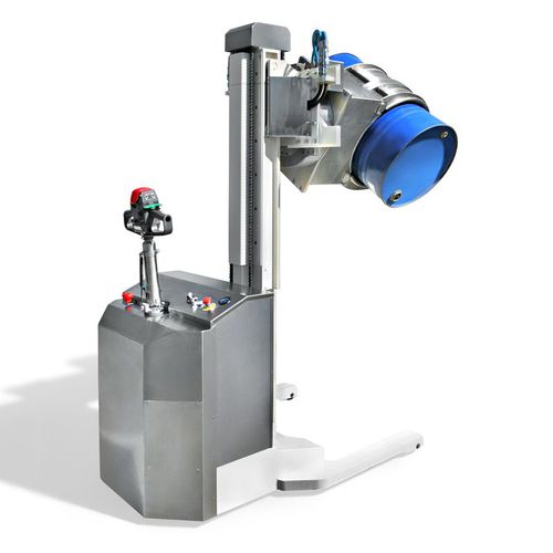 Gerbeur retourneur de fût - BS120 ET DVLI - VEAB - électrique / hydraulique / accompagnant