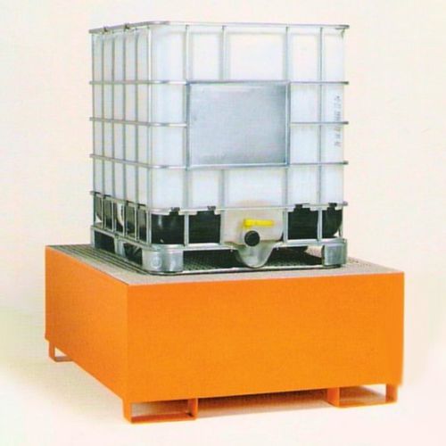Bac de rétention pour cubitainer - BS112 1C - VEAB - 1 fût / en acier / avec grille galvanisée