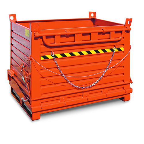 Conteneur à déchets en acier -  BS125 B - VEAB - en acier inoxydable / déchargement par le fond