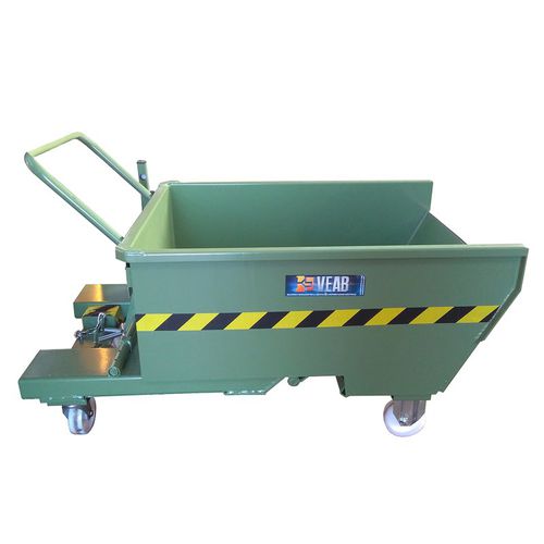 Benne basculante pour déchets -  BS125 - VEAB - en acier inoxydable / en acier / pour chariot élévateur