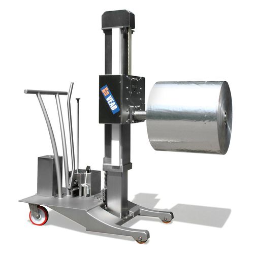 Système de levage pour enrouleurs - BS120 PB - VEAB - hydraulique / à colonnes / avec prise