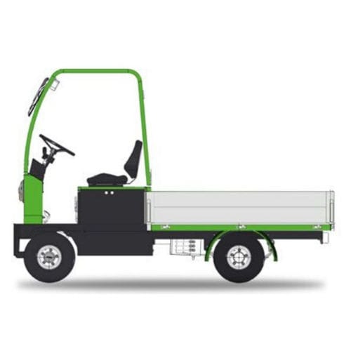 Tracteur avec plateau porteur - PE Series - CESAB - électrique / à 4 roues / à plateforme