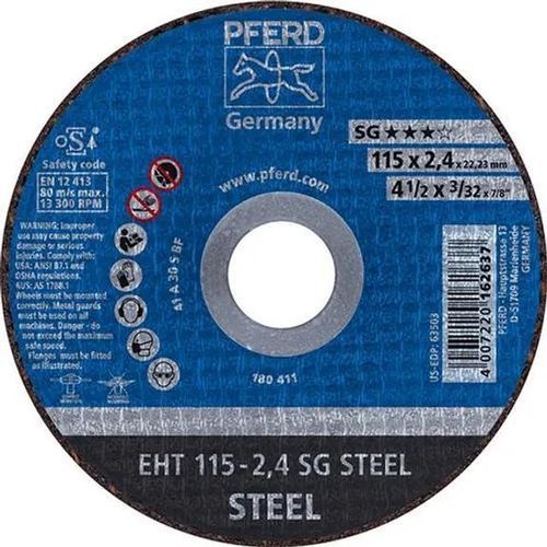 Disque à tronçonner de métal - EHT 115-2,4 SG - PFERD - pour acier / pour meuleuse d'angle / pour machines portatives